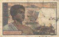 (№1960P-3a) Банкнота Коморские острова 1960 год "100 Francs"